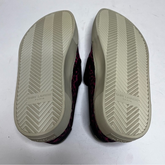 Saint Laurent Venice Fuchsia Pink & Black Leopard Slip-On Shoes Size 38.5 (8.5) - Picture 11 of 15